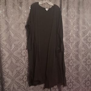 Thin black Lularoe Sarah Duster Cardigan